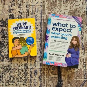 What to Expect When You're Expecting & We're Pregnant First Time Dad Book Bundle
